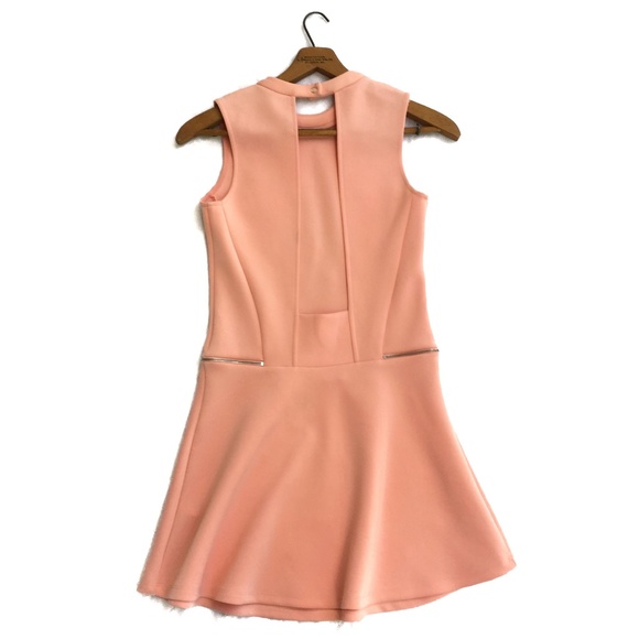 {Zara TRF} High Neck Side Zip Scuba Dress Size Sm - Picture 3 of 4